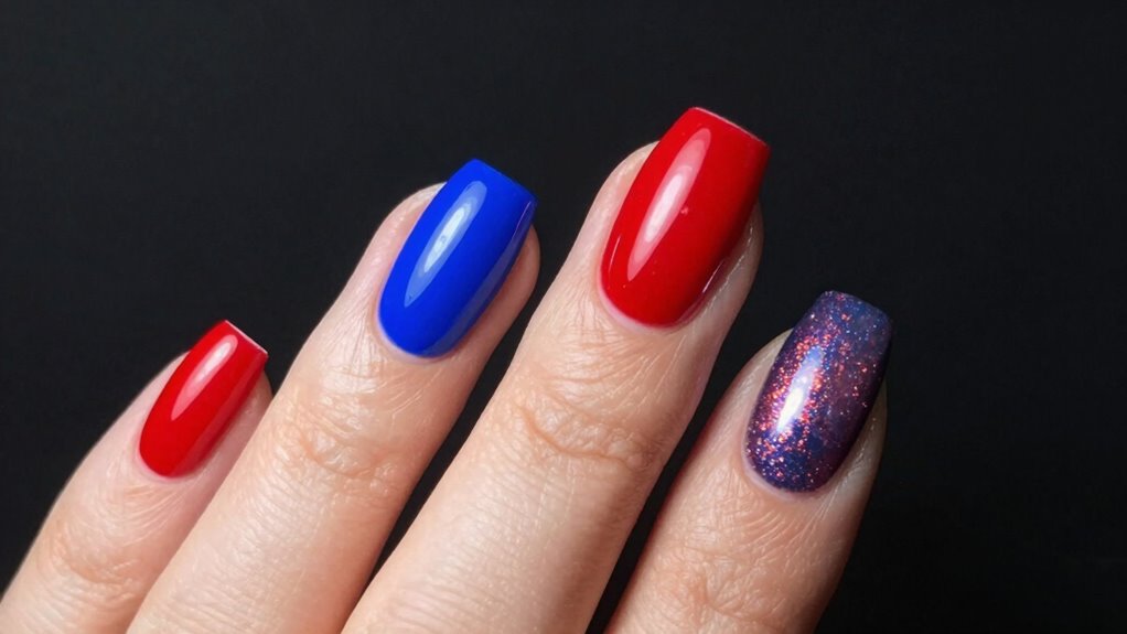 precise layered editorial nails