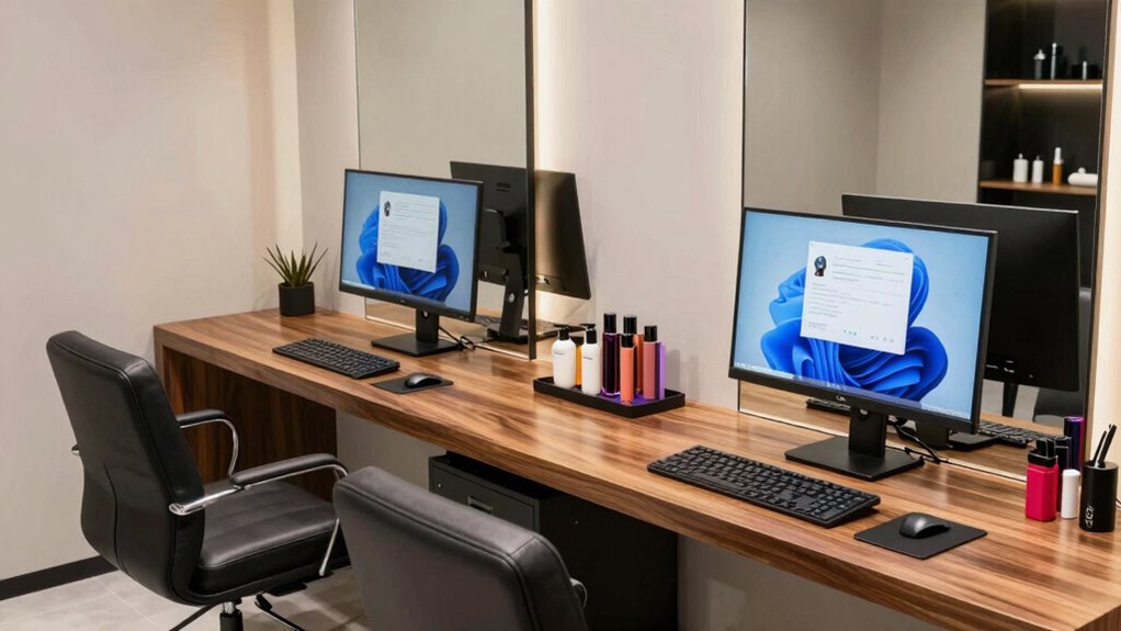 salon front desk setups