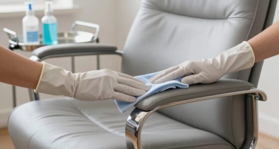 sanitize client seating regularly