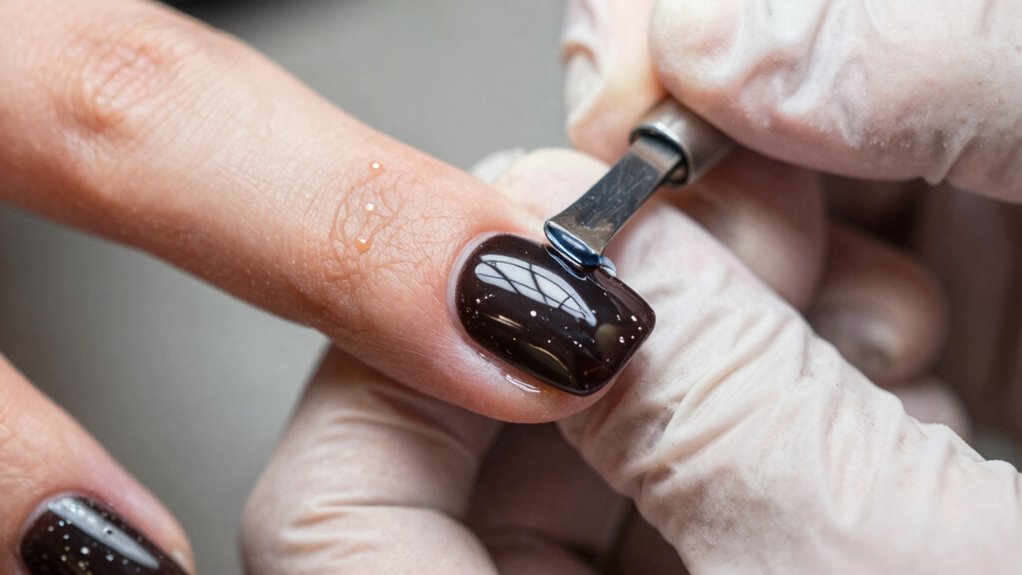 smoothing dark gel nails