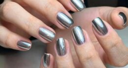 stylish editorial chrome nails