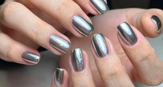 stylish editorial chrome nails