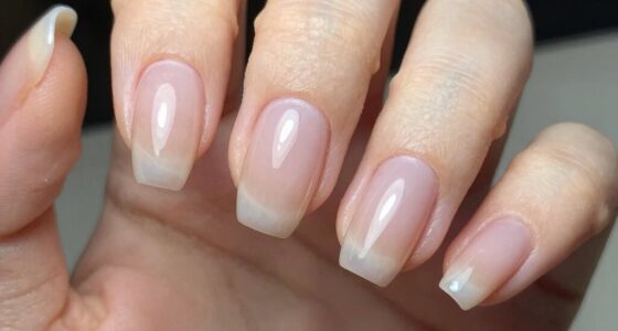 transparent glossy professional nails