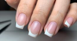 uneven french tip correction