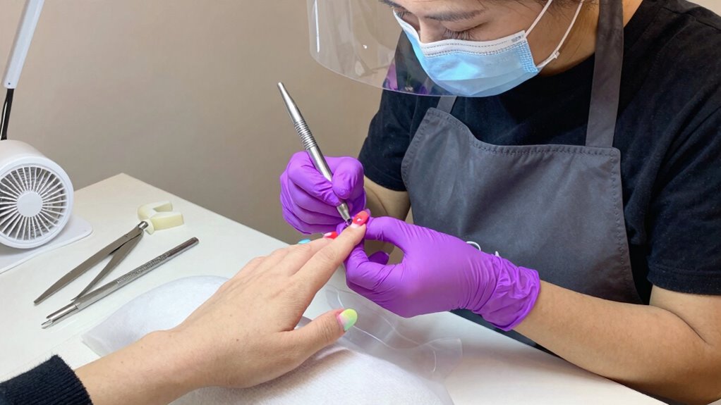 wear gloves and barriers