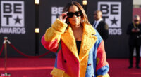 Queen Latifah Bundles Up in a Bold, Oversized Coat on the 2026 BET Awards Red Carpet