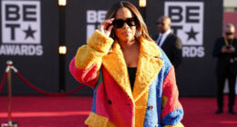 Queen Latifah Bundles Up in a Bold, Oversized Coat on the 2026 BET Awards Red Carpet
