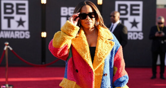 Queen Latifah Bundles Up in a Bold, Oversized Coat on the 2026 BET Awards Red Carpet