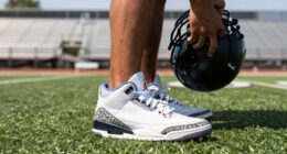Jordan Brand Brings The Air Jordan 3 Mid TD Cleat To The Gridiron In "Metallic Silver"