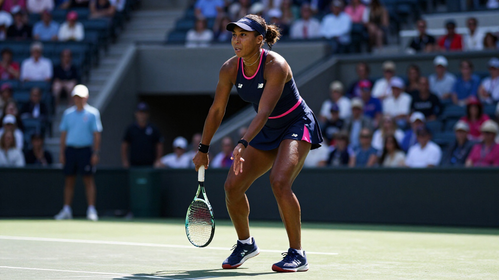 Coco Gauff Kicks Off US Open Run In Custom Navy New Balance Look And A New Colorway Of Her CG2 Signature Shoes