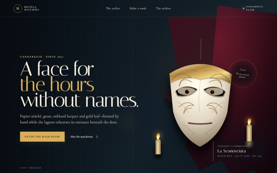 Bottega Maschera — Venetian Masks Above the Tide