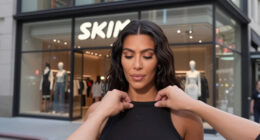 Kim Kardashian Celebrates The Opening Of New Skims Flagship Store Wearing Ludovic De Saint Sernin Mermaid Gown In London