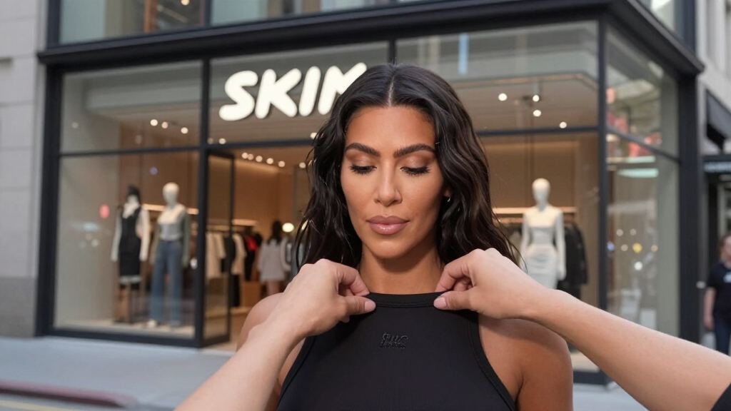 Kim Kardashian Celebrates The Opening Of New Skims Flagship Store Wearing Ludovic De Saint Sernin Mermaid Gown In London
