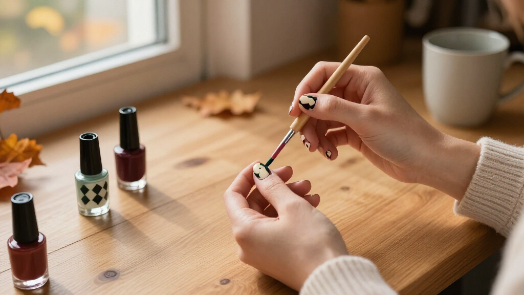 Argyle Nails Are The Cosy Cool-Girl Manicure To Know This Autumn